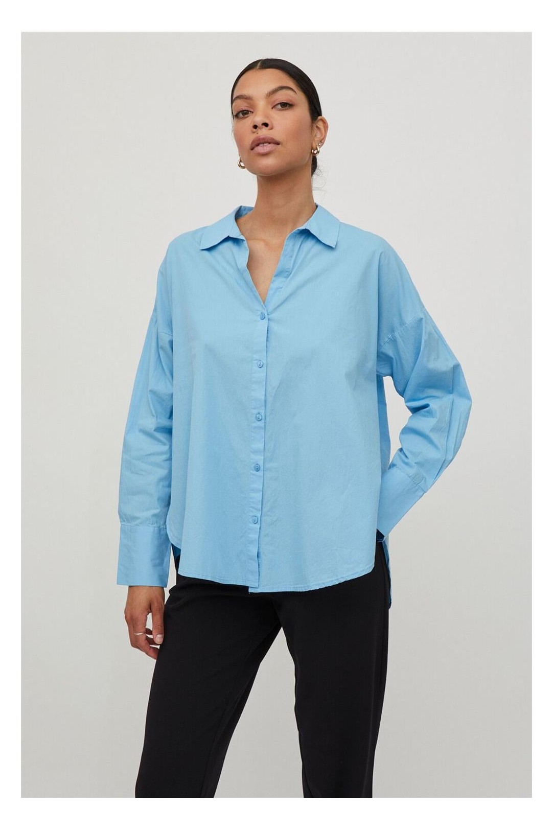 solitario Ventana mundial Cambiable Camisa manga larga Vigamis azul Talla 40 Color AZUL